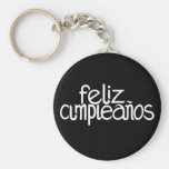 Llavero del blanco de Feliz Cumpleaños