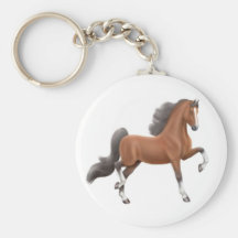 Llavero del caballo de Saddlebred de la bahía