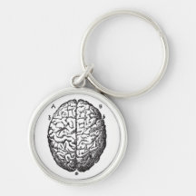 Llavero del cerebro del vintage