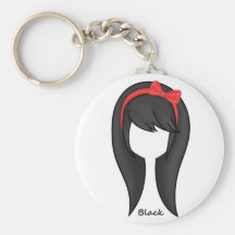 "Llavero del chica del pelo negro"