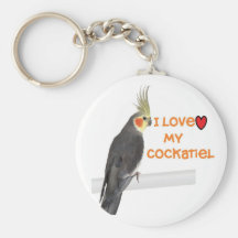 Llavero del Cockatiel "amo mi cockatiel "