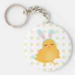 Llavero del conejito del polluelo de Pascua