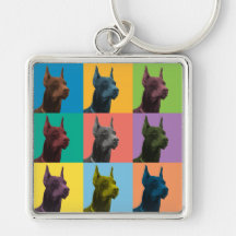 Llavero del Estallido-Arte del Pinscher del Doberm