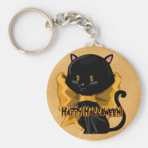 Llavero del gato de Halloween