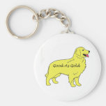 Llavero del golden retriever bueno como oro