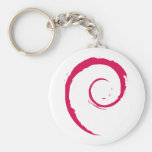 Llavero del logotipo de Debian