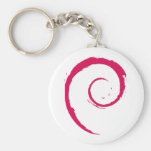 Llavero del logotipo de Debian