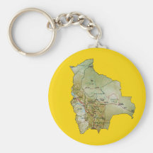 Llavero del mapa de Bolivia