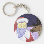 Llavero del navidad de Santa y del reno