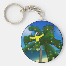 Llavero del navidad del Macaw del azul y del oro