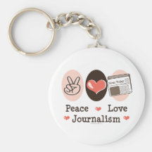 Llavero del periodismo del amor de la paz