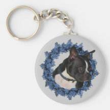 Llavero del perro de Boston Terrier