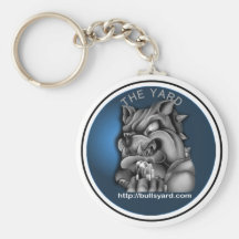 Llavero del perro de Bull azul de la yarda