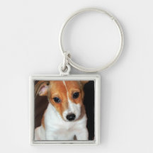 Llavero del perro de perrito de Jack Russell Terri