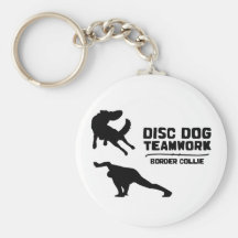 Llavero del perro del disco del border collie del 