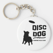 Llavero del perro del disco del Corgi del Pembroke