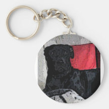 Llavero del perro negro