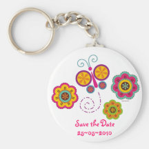 Llavero del personalizado del jardín de la maripos