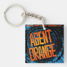 Llavero del punk del logotipo de Agent Orange "Spi