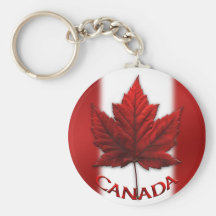Llavero del recuerdo de la bandera de Canadá y hoj