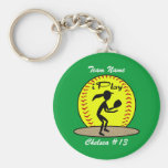 Llavero del softball de Fastpitch
