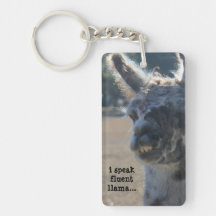 Llavero divertido de la llama, hablo la llama flui