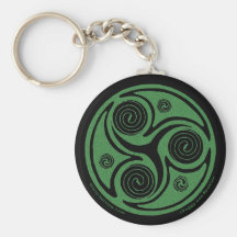 Llavero espiral céltico, diseño #2 de Triskele