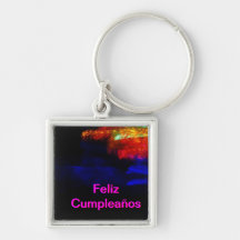 Llavero - Feliz Cumpleaños - Arte Abstracto