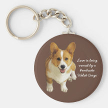 Llavero feliz del Corgi Galés del Pembroke