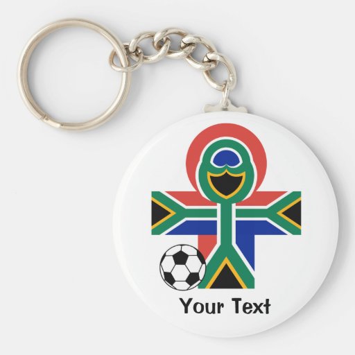 Llavero feliz del fútbol del mundo de la bandera d