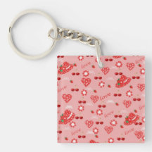 Llavero,fresas y cerezas