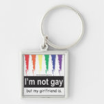 Llavero gay del cuadrado de la novia