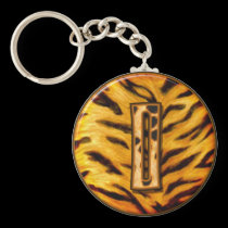Llavero I del monograma de Tigerskin llaveros