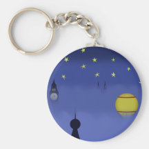 Llavero ilustrado del cielo nocturno