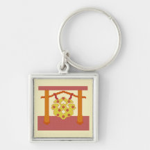 Llavero japonés del escudo del gongo