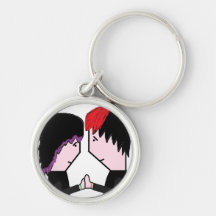 Llavero lindo de los pares de Emo