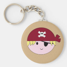 Llavero lindo del cumpleaños del pirata del KRW