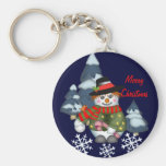 Llavero lindo del muñeco de nieve del navidad con 