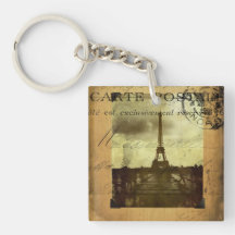 Llavero matasellado del acrílico de París