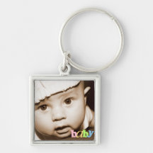 Llavero personalizado "bebé" de la foto en arco ir