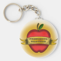 Llavero preescolar del profesor - el vintage Apple