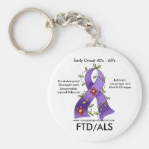 Llavero púrpura de la cinta de FTD/ALS