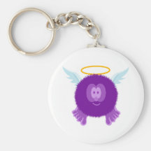 Llavero púrpura de Pom Pom PAL del ángel