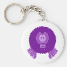 Llavero púrpura de Pom Pom PAL del bebé
