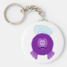Llavero púrpura de Pom Pom PAL del cocinero