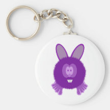 Llavero púrpura de Pom Pom PAL del conejito