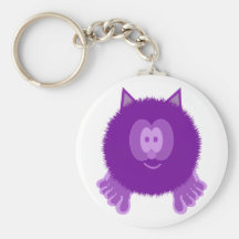 Llavero púrpura de Pom Pom PAL del gato