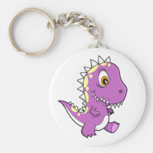 Llavero púrpura del dinosaurio del monstruo