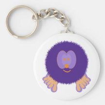 Llavero púrpura y anaranjado de Pom Pom PAL