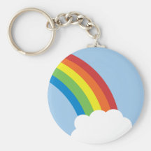llavero retro del arco iris de los años 80